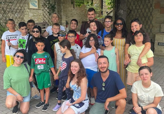 Foto scattata ai ragazzi durante i campi ricreativi