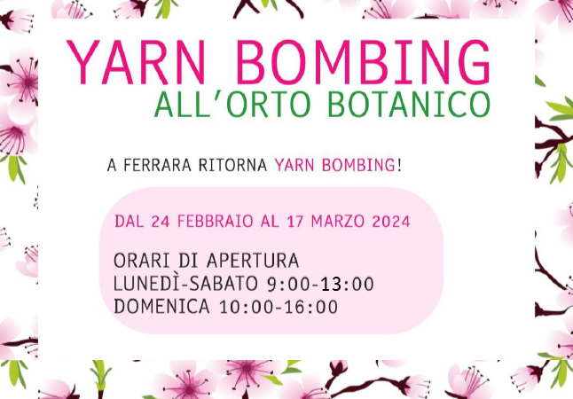 Yarn Bombing a Ferrara dal 23 febbraio al 17 marzo 2024
